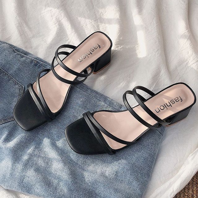 Strappy Chunky Heel Sandals