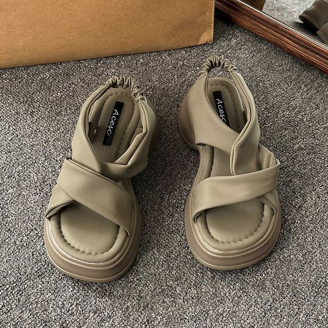 Sandals Slingback Knot Platform