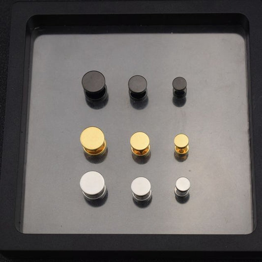 Disc Stainless Steel Through & Through Earring (various designs)