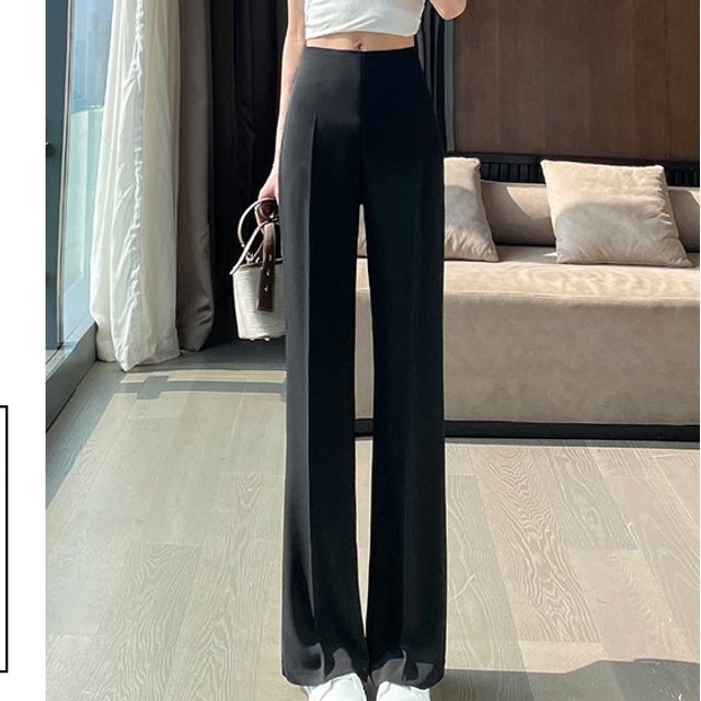 Designs) Pants High Flared (Various Rise Plain