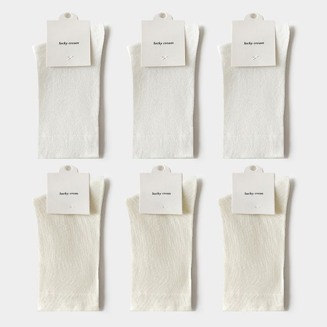 Set of 6: Plain Socks