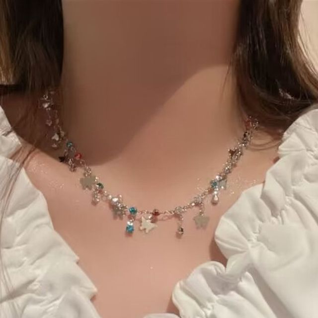 Choker Alloy Butterfly Rhinestone