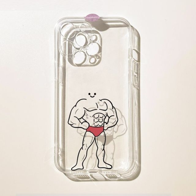 Case Man Transparent Phone Muscle
