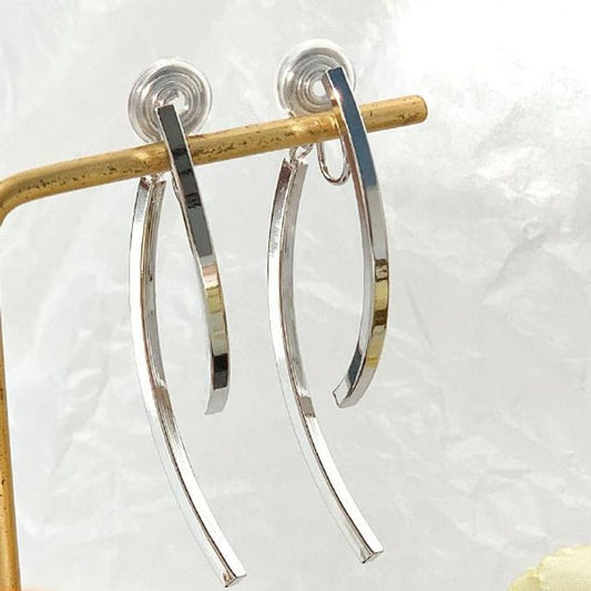 Fringed Alloy Earring Curve