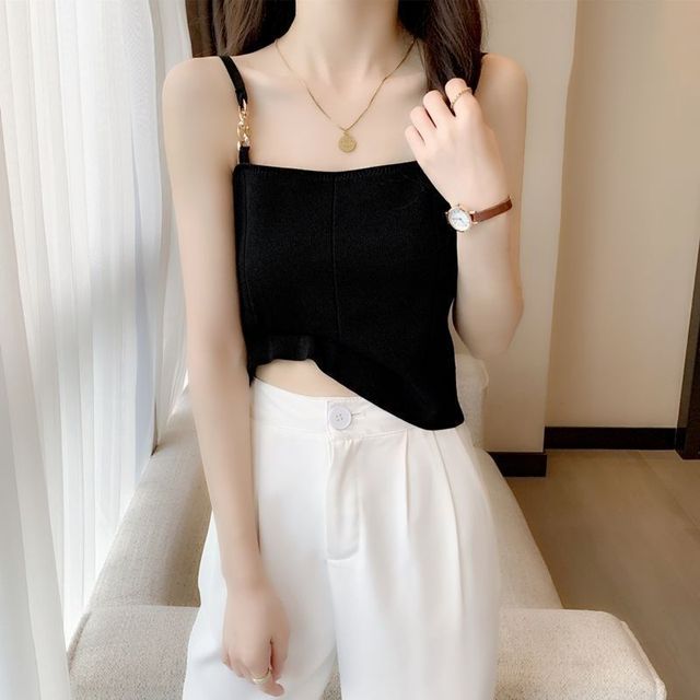 Top Chain Strap Plain Cami