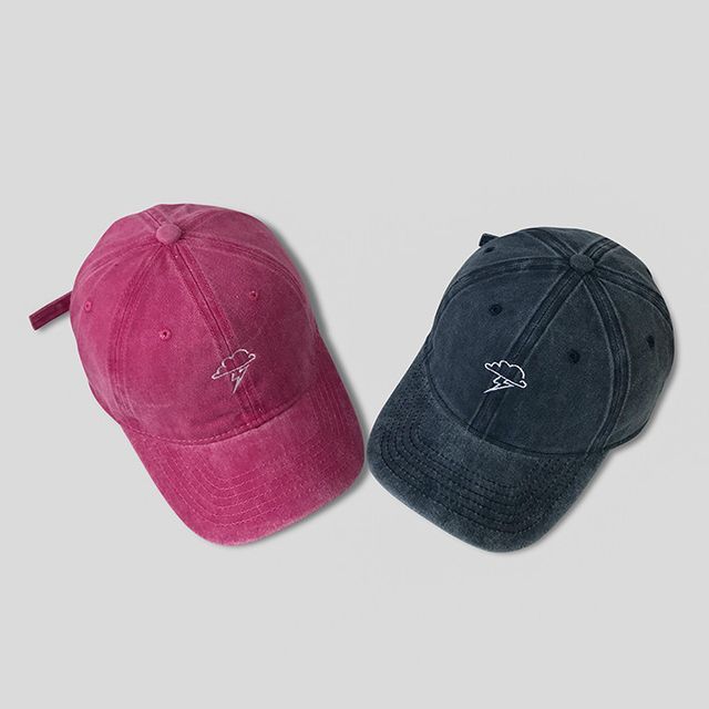 Cloud Lightning Cap Baseball Embroidered
