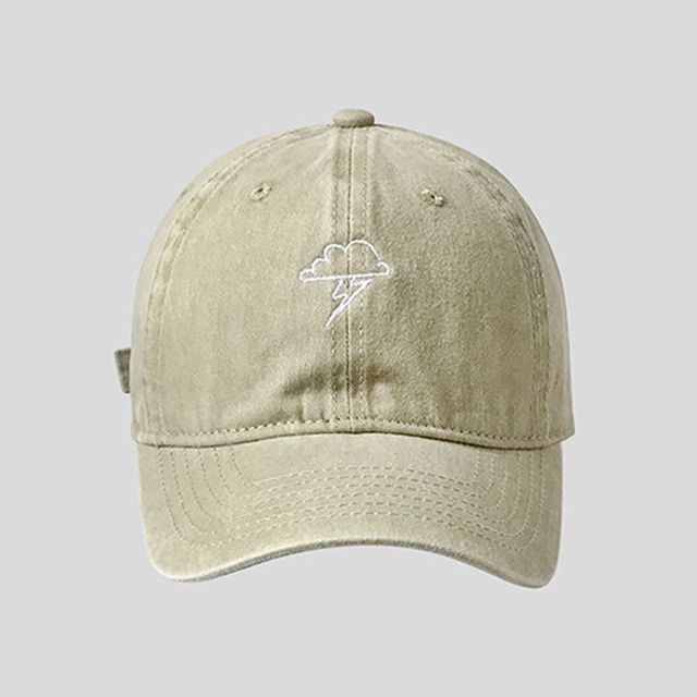 Cloud Lightning Cap Baseball Embroidered