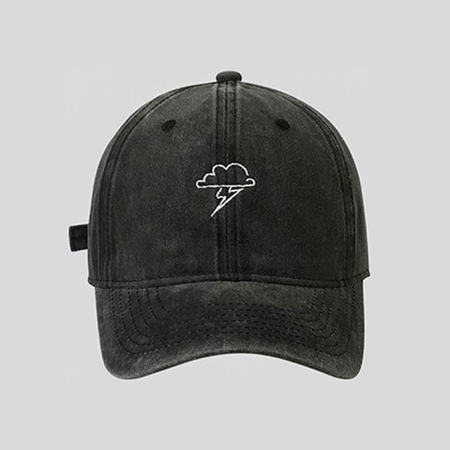 Cloud Lightning Cap Baseball Embroidered