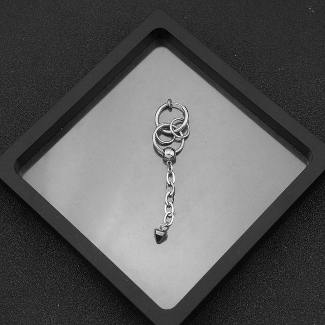Chained Stainless Steel Dangle Earring