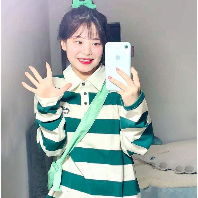 Striped Long-Sleeve Shirt Polo