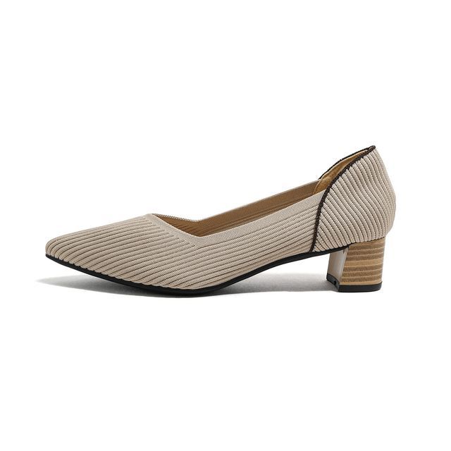 Pointed Flats Ribbed