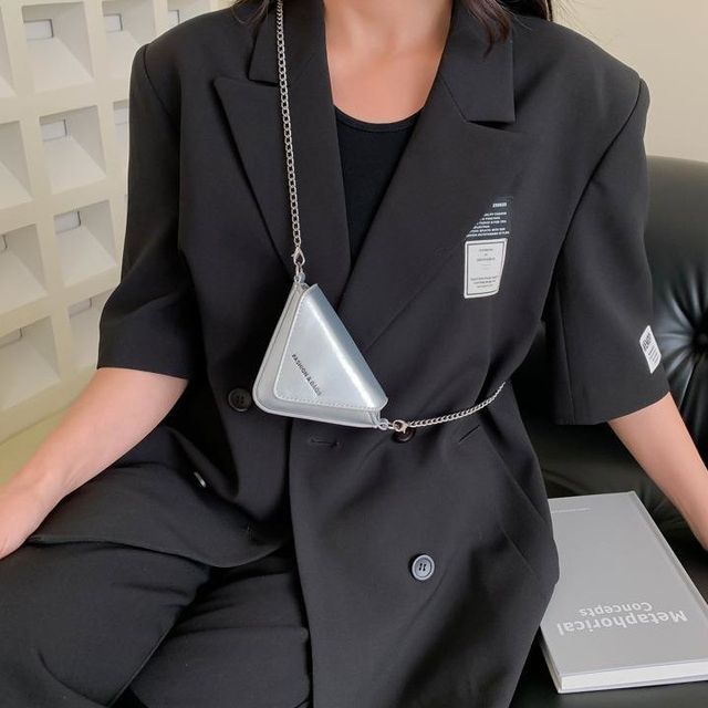 Strap Bag Triangle Chain Crossbody