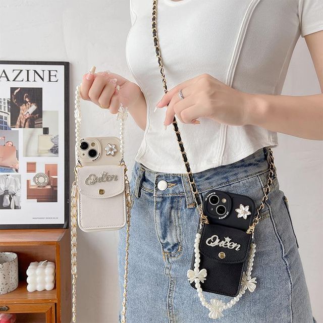 Coin Strap Purse Phone Case Butterfly