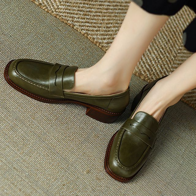 Penny Loafers Faux Leather
