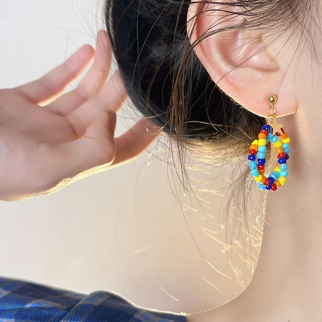 Bead Dangle Alloy Earring