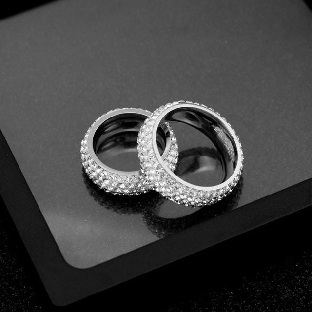 Rhinestone Stainless Steel Ring