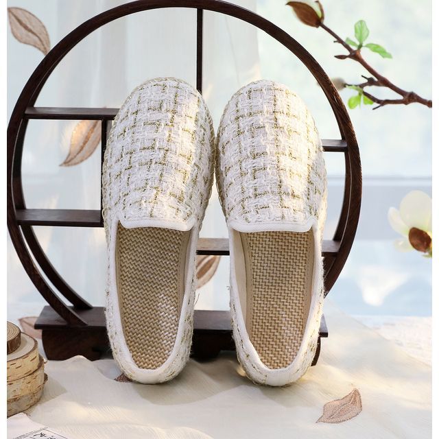 Espadrille Slip-Ons Plaid