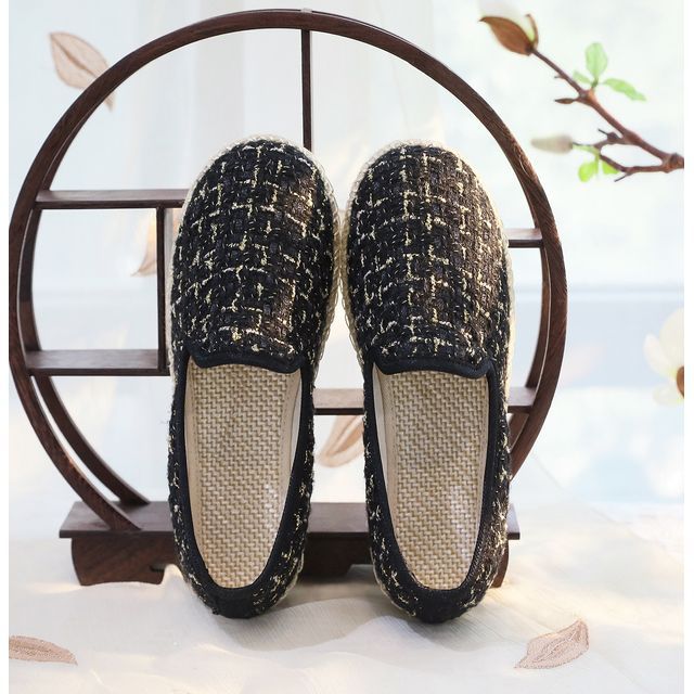 Espadrille Slip-Ons Plaid