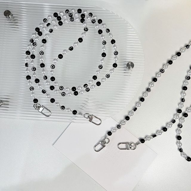 Strap Faux Phone Pearl Smiley