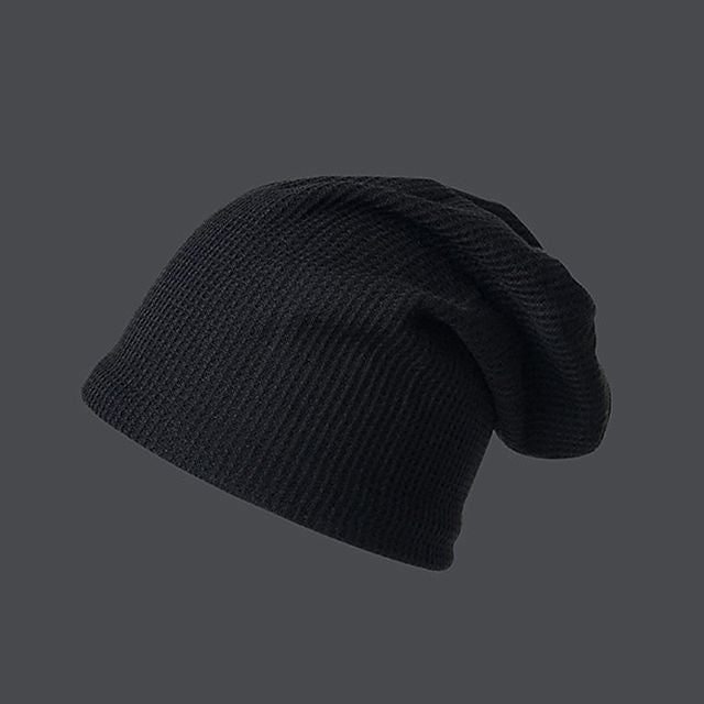 Knit Plain Beanie Slouchy