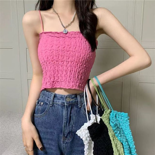 Ruched Top Cami Cropped