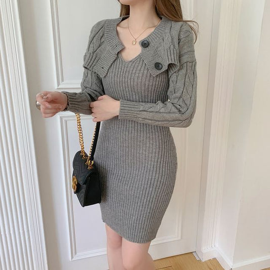 Plain Cropped Cardigan