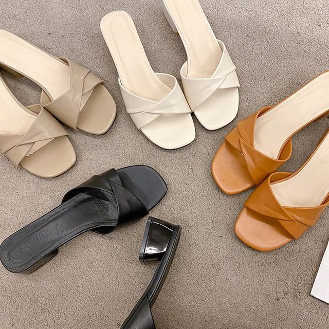 Heel Slide Sandals Chunky Knot