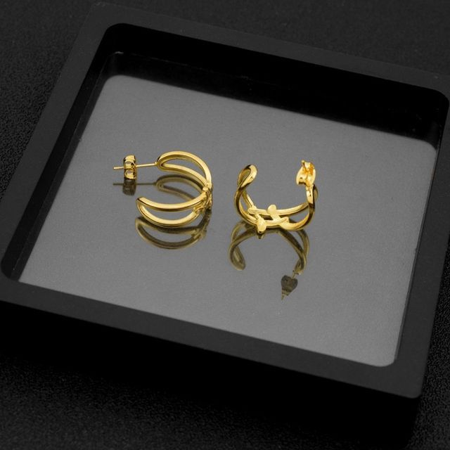 Layered Open Hoop Earring