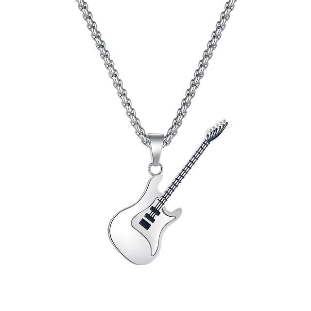 Guitar Stainless Steel Pendant / Necklace / Set (Various Designs)