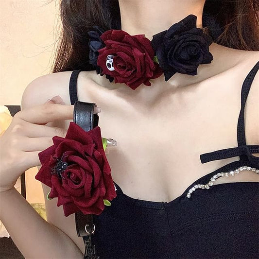 Fabric Choker Halloween Designs) (Various Rose