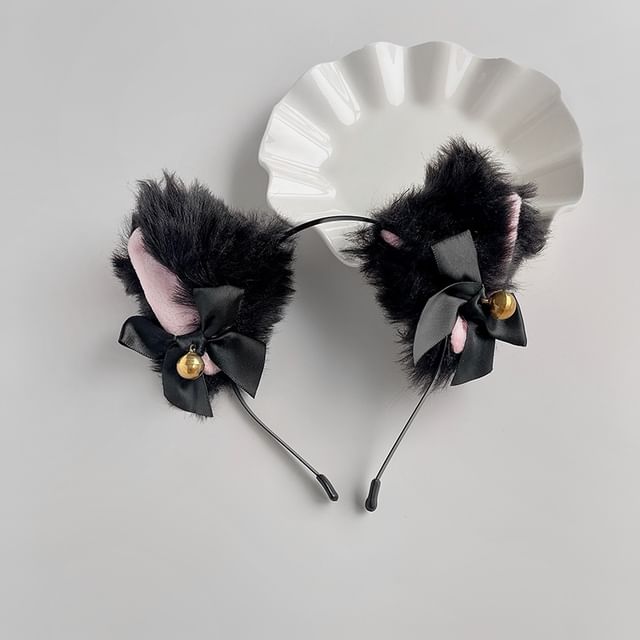 Halloween Cat Ear Chenille Party Headband