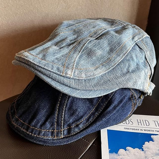 Denim Newsboy Cap
