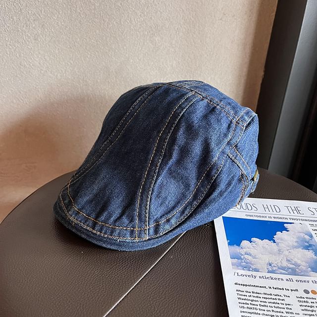Denim Newsboy Cap