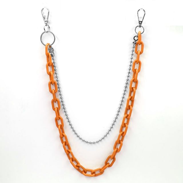 Acrylic Alloy Layered Jeans Waist Chain