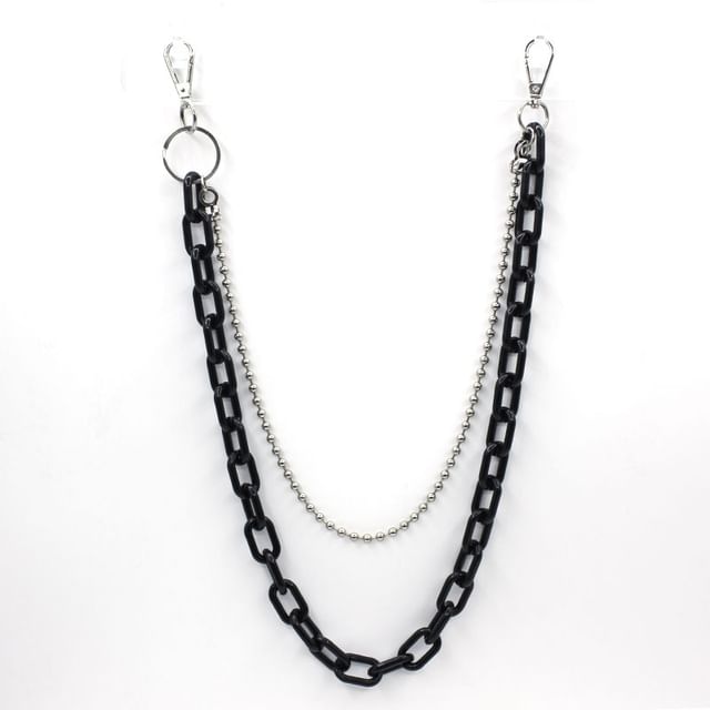 Acrylic Alloy Layered Jeans Waist Chain