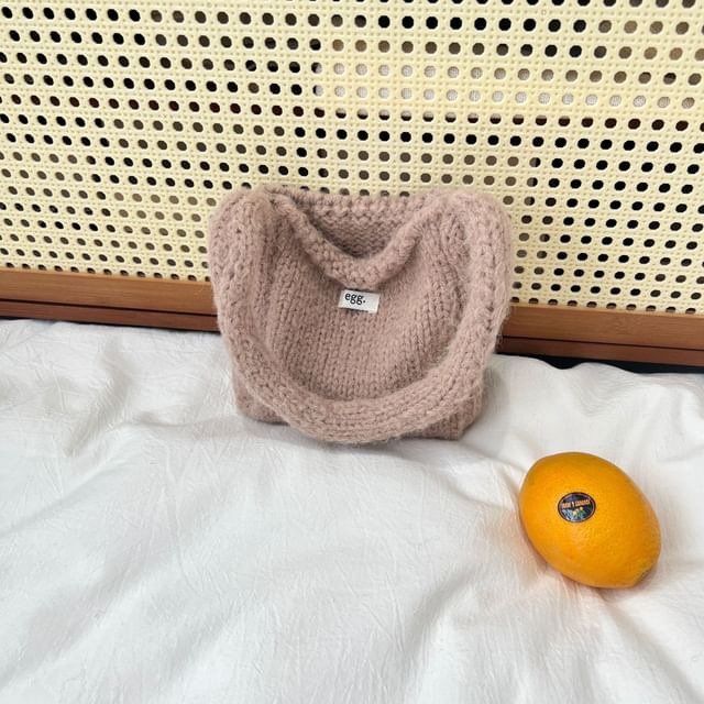 Bag Shoulder Applique Knit Label Plain