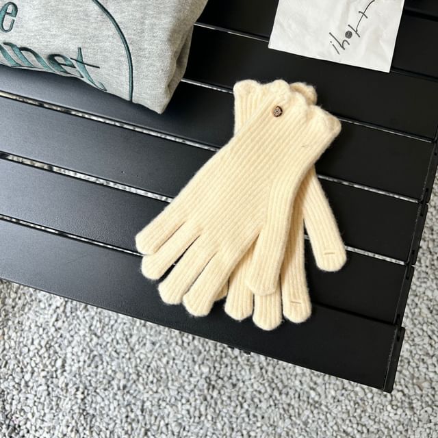 Gloves Plain Knit