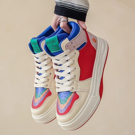Color Block Sneakers High Top