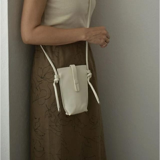 Bag Phone Crossbody Faux Leather Plain Mobile