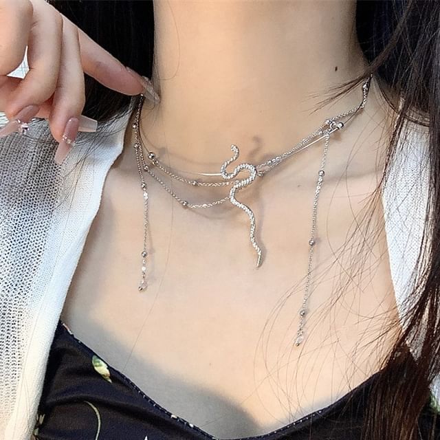 Alloy Snake Choker Layered