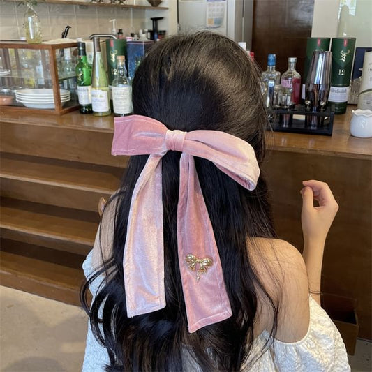 Velvet Bow Hair Clip