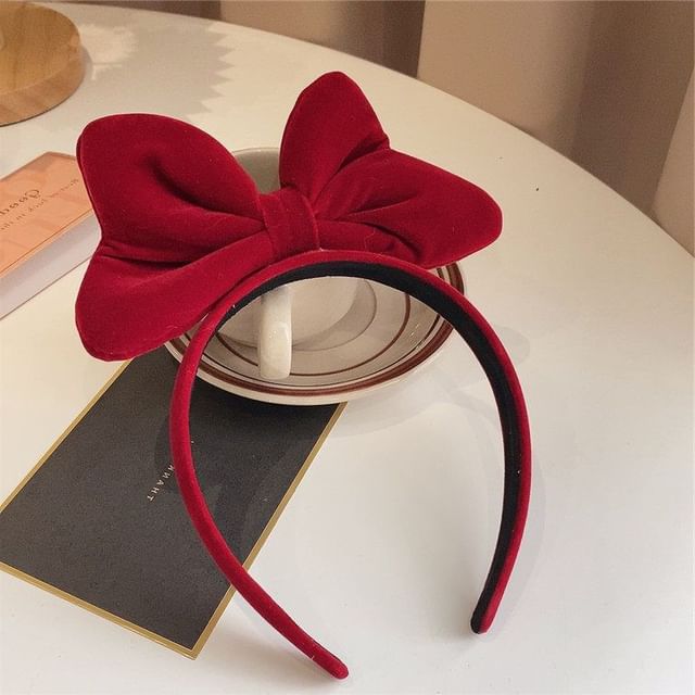 Velvet Bow Headband