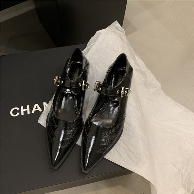 Jane Shoes Pointy Mary Paneled