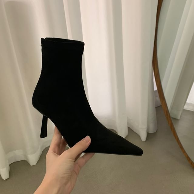 Pointy High Heel Short Boots