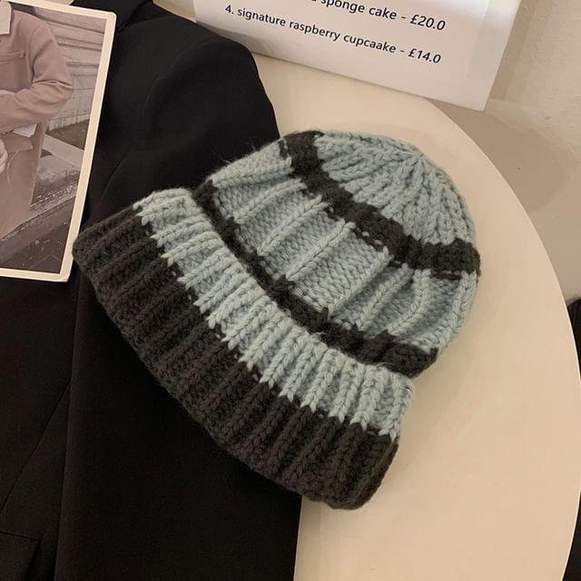 Knit Beanie Striped
