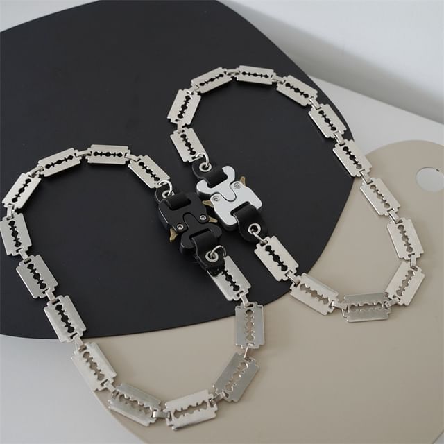 Razor Buckled Alloy Necklace