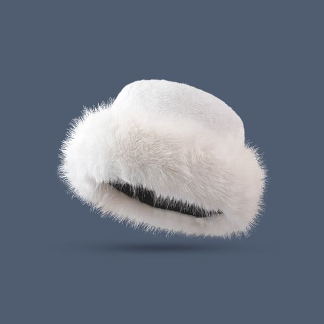 Fur Hat Faux Plain