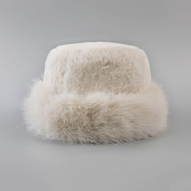 Fur Hat Faux Plain