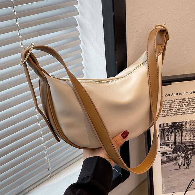 Contrast Trim Bag Crossbody Leather Faux