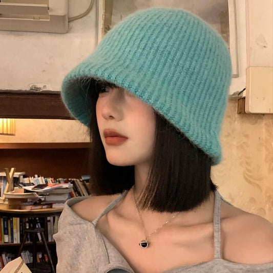 Plain Hat Cloche Knit